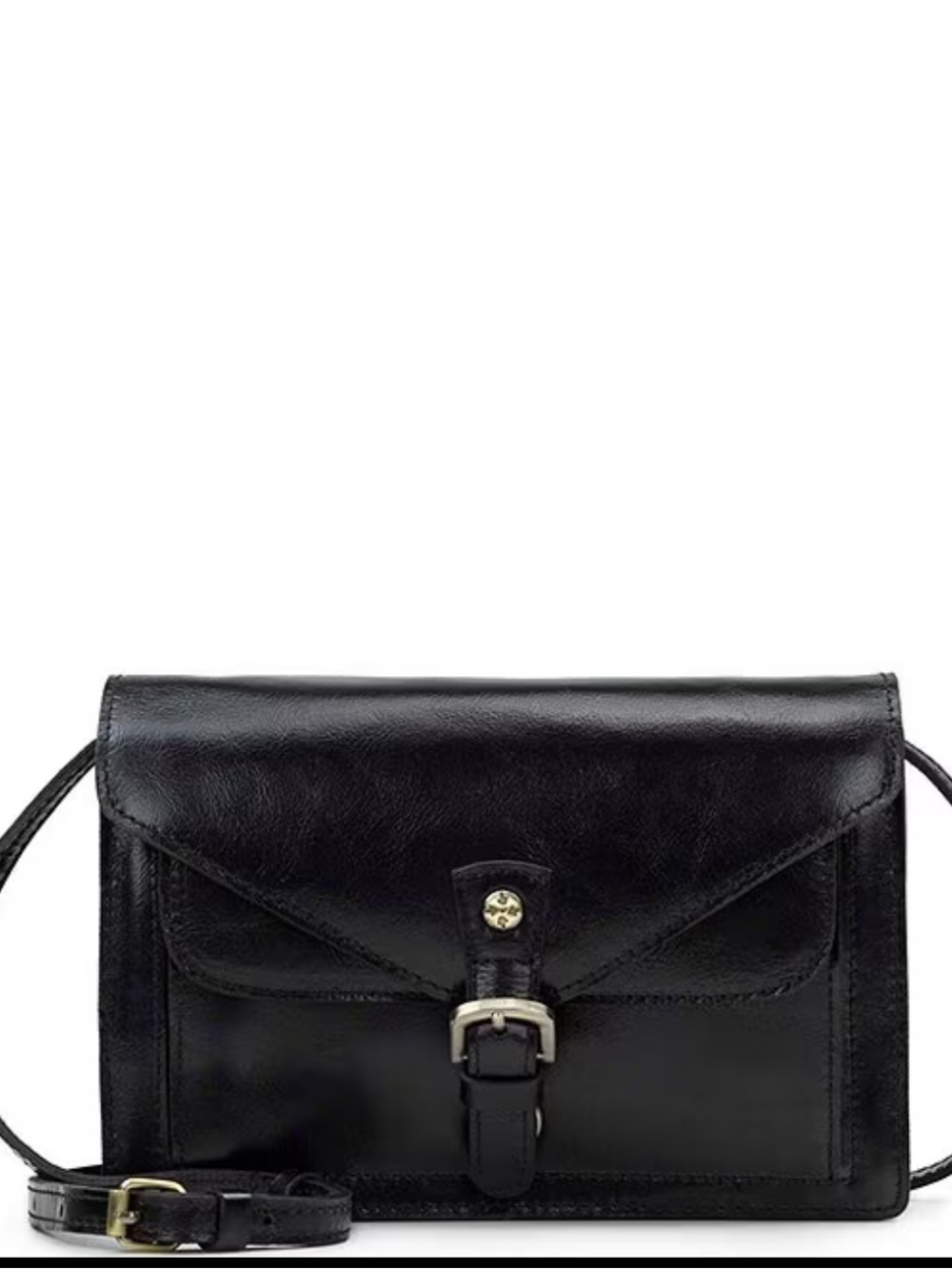Classic Black Leather Crossbody Bag - Sleek Everyday Style